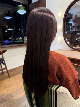 エルサフィロ キタハマ(el zafiro kitahama) 20×30×40代×透明感×ロング×髪質改善×ボルドーカラー