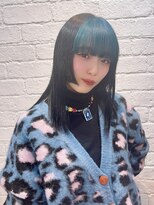 クレア バイ グレープバイン 金沢文庫(CLAIRE by GRAPEVINES)&nbsp;デザインカラー/ブルー/姫カット/ミディアム/ブリーチカラー