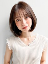 アグノス 青山(Agnos)&nbsp;セミディデジタルパーマ結べるボブこなれヘアダークアッシュ