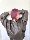 ボブ×ピンク