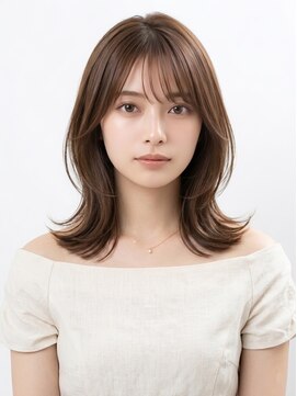 バーシャミ 博多(Baciami) 博多/博多美容室【小顔見せレイヤーカット×シースルーバング】