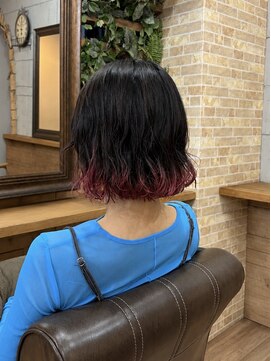 プランツヘアー ボブパーマ×裾カラー