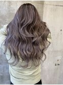 #ガルボヘアー #バレイヤージュ #グレー #にしむら