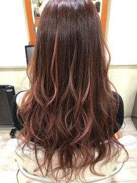 ニーナ ビューティーサロン(NINA Beauty Salon) レッド系グラデーション#春カラー#レッド#カラーエクステ