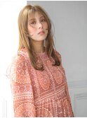今っぽいツヤ感美人ロング×20代ライトベージュカラー