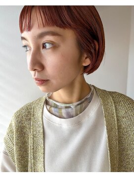 オーランド(ORLAND) オン眉ボブ/オレンジカラー