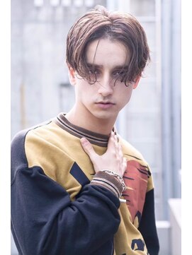 ケアリー 浦和美園(Carelly) ツイストパーマ七三オールバックマッシュウルフスリークショート