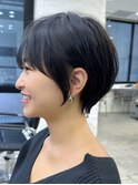 韓国ヘアー　斜めバング　大人ガーリー　大場猛