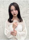 韓国前髪顔周りロング×インナーグレージュ[心斎橋/髪質改善]