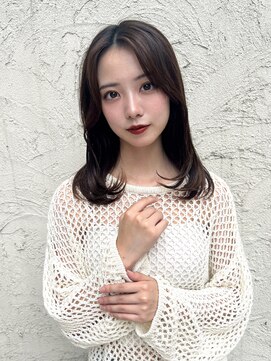 ロンド ストラーダ 心斎橋(Lond strada) 韓国前髪顔周りロング×インナーグレージュ[心斎橋/髪質改善]