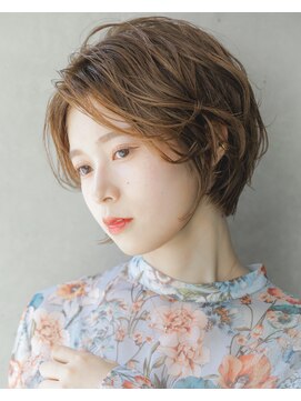 カライング(ing) 大人可愛い20代30代40代黒髪前下がりショートボブ丸みショート◎