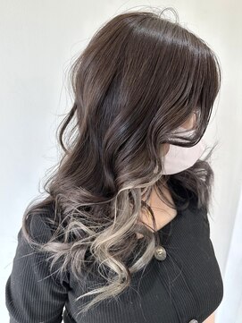 フォーク FOLK 【FOLK】透明感インナーシルバー☆似合わせゆる巻きロング♪