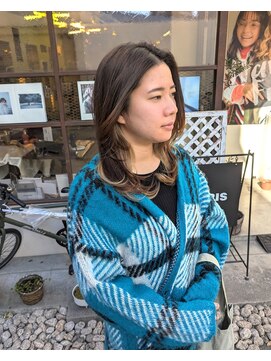 ヒカリス 東三国(HIKARIS) 笑顔溢れるレイヤー/顔周りレイヤー/インナーカラー/ミディアム