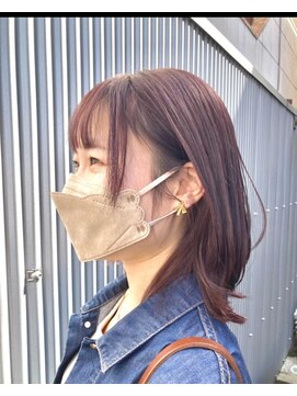 エチカ(ethica) くすみピンク × レイヤーボブ stylistやこう