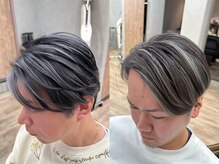 【男性白髪ぼかし】男性も白髪ぼかしが大人気！コントラストをつけて男性のかっこよさに！