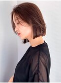 ボブ/オリーブベージュ/レイヤーカット/髪質改善/韓国風
