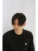 セット要らず前下がりセンターパート