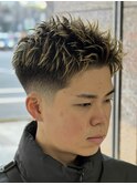 ローフェードテーパーフェード　スパイキーショート　上野美容室