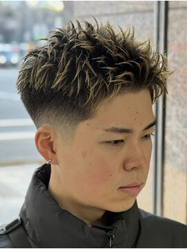 ドルクス 上野店(Dorcus) ローフェードテーパーフェード スパイキーショート 上野美容室