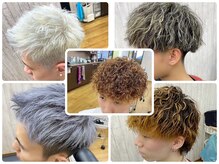 バーバー タカバタ 福井(Barber TAKABATA)の雰囲気（ハイライト・ブリーチなどハイトーンのカラーも人気！）