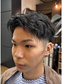 アップバングセミスクエアシルエット