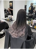 シルバーピンクグラデーションカラー