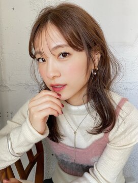 リル 茅ヶ崎(Liru:) くびれヘア/アプリコットオレンジ/ハイライトカラー/茅ヶ崎