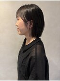 大人かわいい切りっぱなしボブ