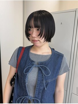 タッセルボブウルフボブマッシュウルフミディアムヘアカラー