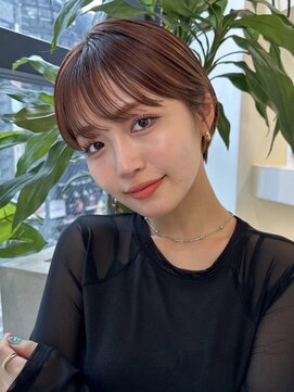 ＊メルティ―カラー斜めバングショート＊美髪【Zina渋谷本店】