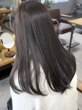 ブラウン(Brown) アッシュブラウン ロングヘア / アディクシーカラー