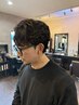 【大人のオールバック】グランジーパーマ+カット+炭酸シャンプー