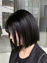 ヲタク(wotaku.)&nbsp;ダークグレーブルーブラックブルージュカラーミニボブ黒染め黒髪