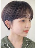 20.30.40代◎マロンブラウン透明感セシルカットなくびれショート