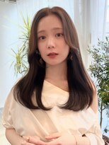 コート 青山(Cote)&nbsp;20代30代40代ひし形レイヤーふんわりミディアムブラウンカラー