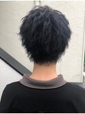 ブリーチカラー　グレージュ　ウルフ　襟足あり