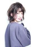 外ハネ伸ばしかけボブディ×ダークブルージュ