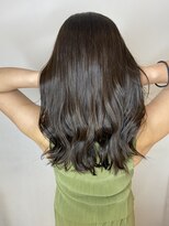 ジーナ 銀座(Zina) かきあげロング/マロンベージュ/逆三角/髪質改善【Zina銀座】