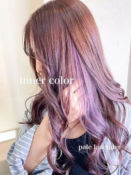 ミシェリー(misherry) 美髪インナーカラーセクションカラー韓国風ペールラベンダー艶々