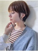 耳かけショートボブ ショートヘア 耳かけショート 前髪あり