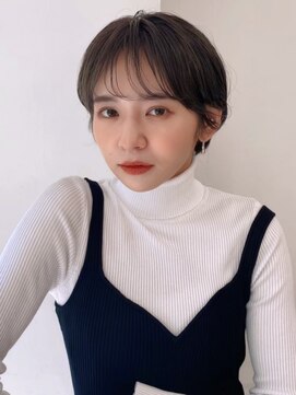 ポーチバイハニー オモテサンドウ(PORCH by HONEY omotesando) 大人可愛い20代30代40代小顔ハンサムショート×ラテベージュ