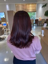 アドラーブル 万代店 (adorable)&nbsp;【韓国風ミディアム】カシスレッド　暖色　艶感　10代20代