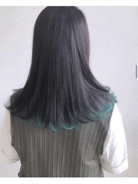 モアナバイヘッドライト 綱島店(Moana by HEADLIGHT) 【Moana綱島】#インナーカラー#裾カラー#緑#グラデーション#艶髪