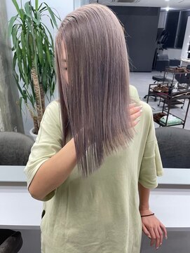 キング 梅田(K!ng) 【梅田】ダブルカラーケアブリーチミルクティーベージュ髪質改善