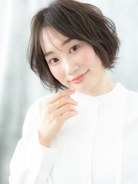 ドクターズ サロン ラブ(Dr's Salon LAB) ゆるふわパーマ小顔くすみカラーマッシュボブg古河20代30代40代