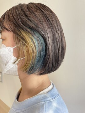 イチエ(icie) 2色インナーカラー×ボブ