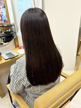 ウェルク(welc) イメチェンスタイルハッシュカット似合わせカットレッドブラウン