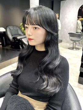 シティ(CITY) ブルーブラック 韓国ヘア レイヤーカット