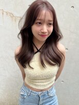 アース コアフュールボーテ 新潟紫竹山店(EARTH coiffure beaute)&nbsp;ナチュラルブラウン_くびれ_レイヤーカット_シースルーバング