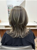 ｢RYOKO｣304050代 カーキアッシュ×ウルフカット